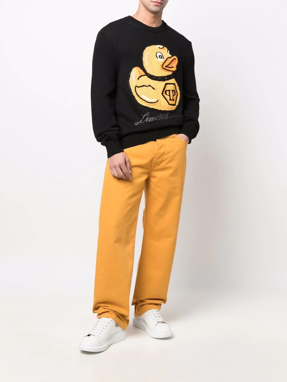 embroidered-duck jumper - 2