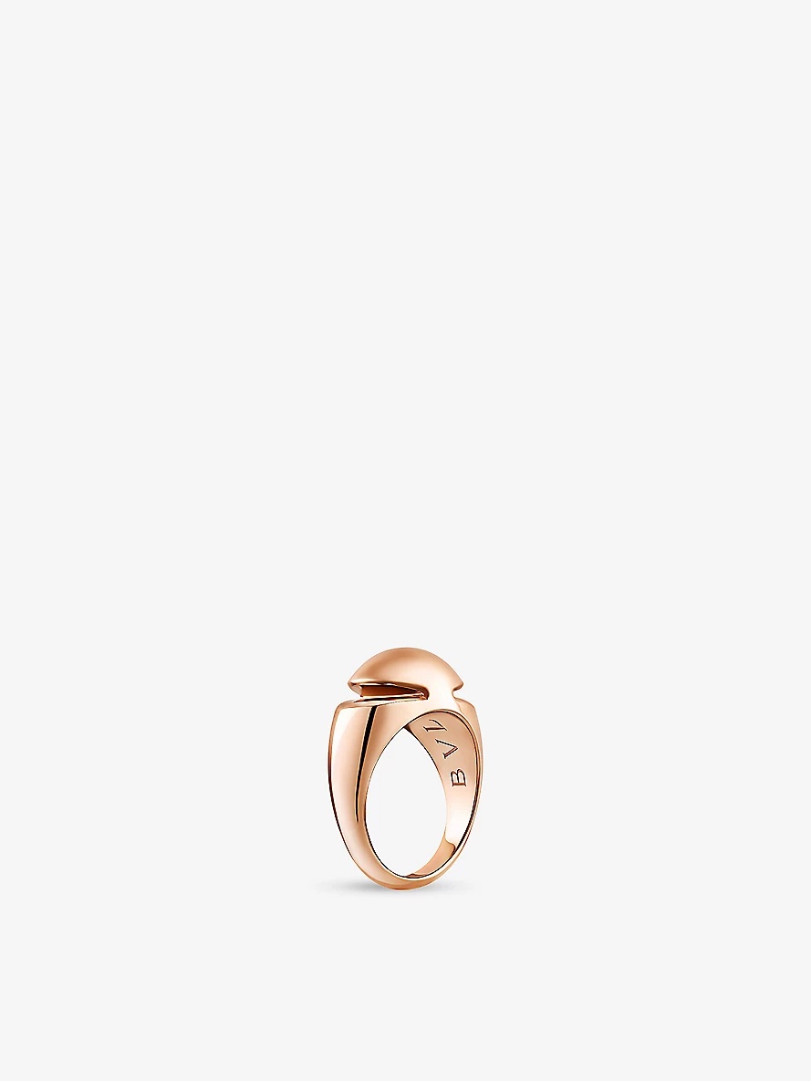 Cabochon 18ct rose-gold ring - 1