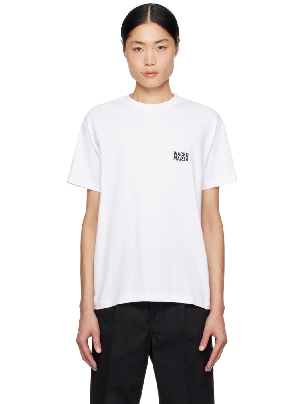 White Embroidered T-Shirt - 1