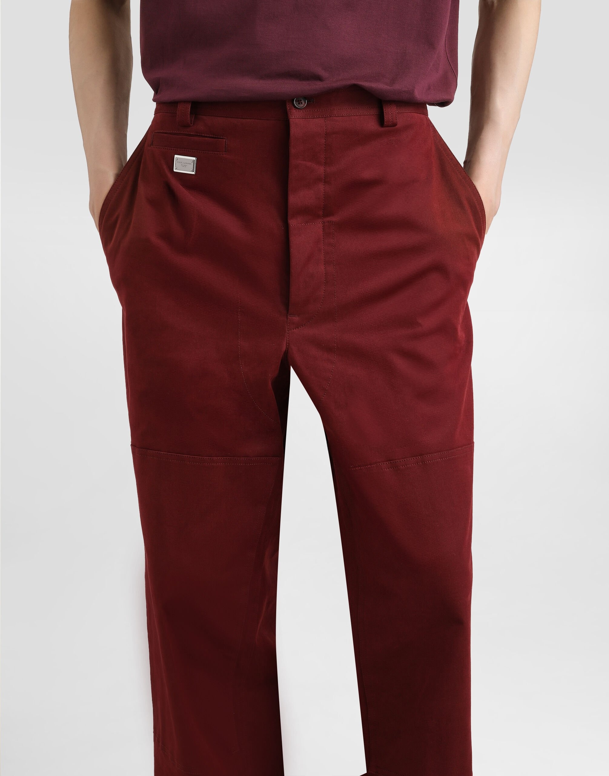 Cotton cargo pants with tag - 4
