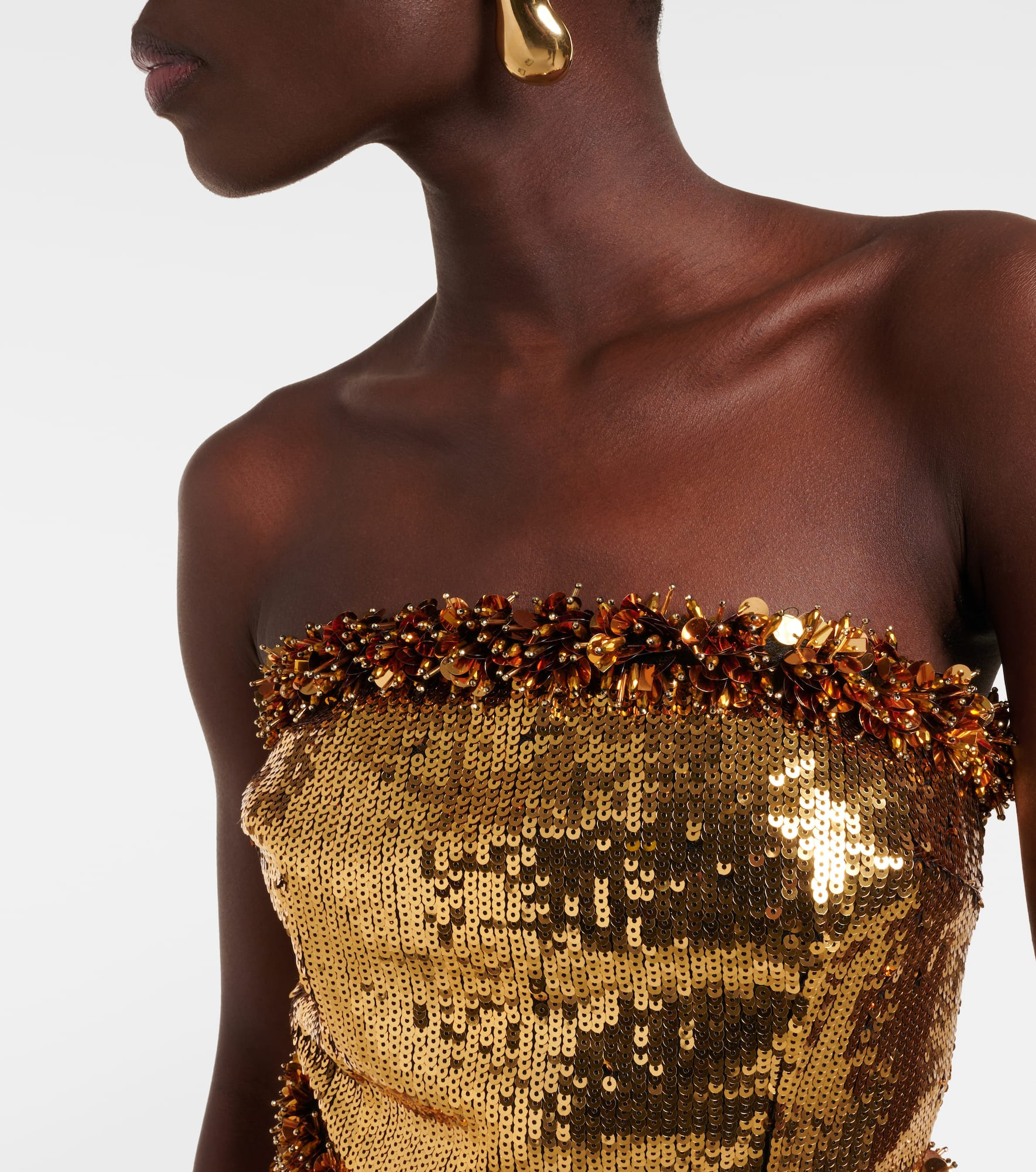 Golden Hour sequined cocktail dress - 4