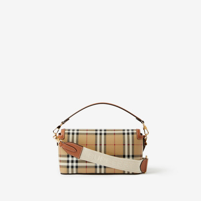Burberry Check and Leather Top Handle Note Bag outlook
