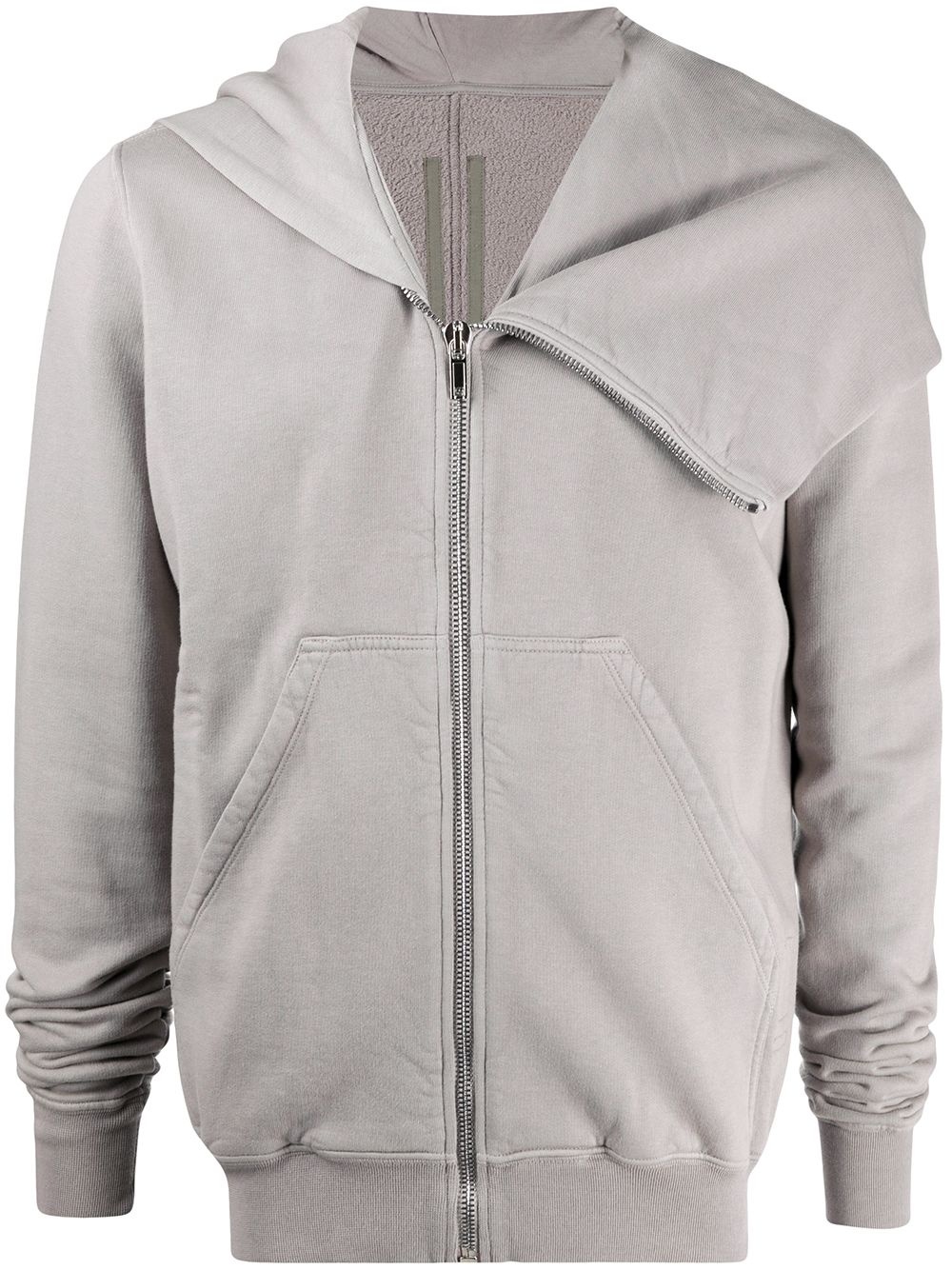 asymmetric zipped hoodie - 1