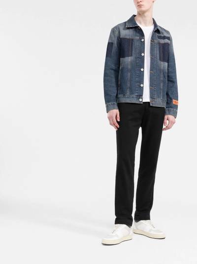 Heron Preston logo-patch denim jacket outlook