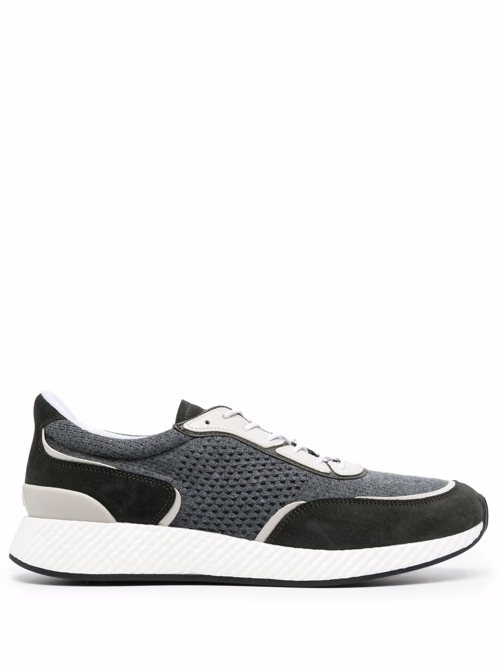 panelled low-top sneakers - 1