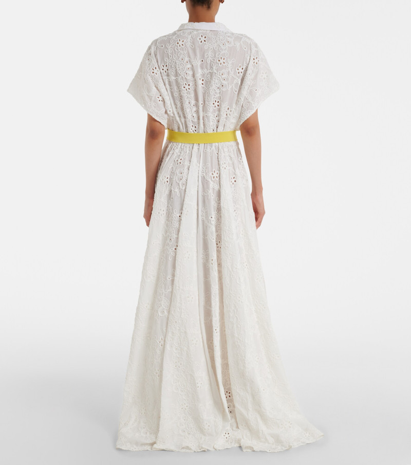 Belted broderie anglaise cotton shirt dress 6