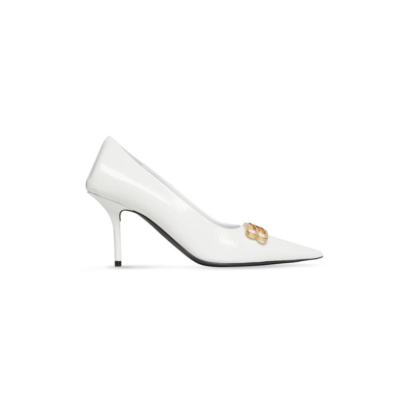 Women's Square Knife Bb 80mm Pump  in White 1