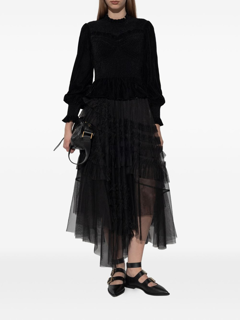 ALLSAINTS smocked ruffled top outlook