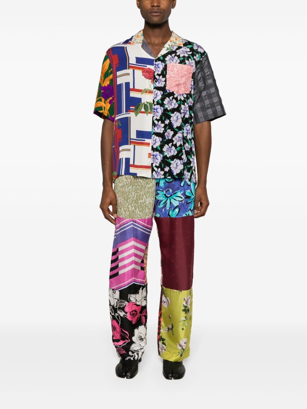 Regenerated Silk Scarves straight-leg trousers - 2