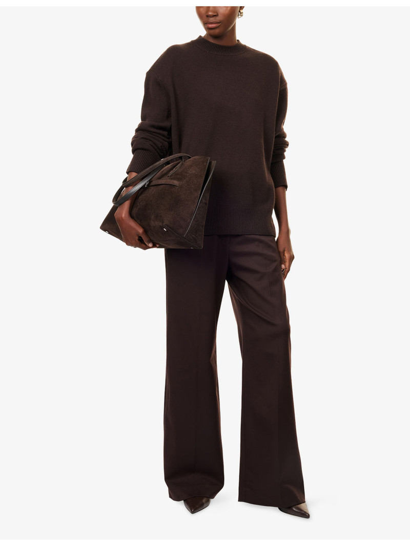 The Frankie Shop Rafaela Padded-Shoulders Wool And Cashmere Jumper outlook