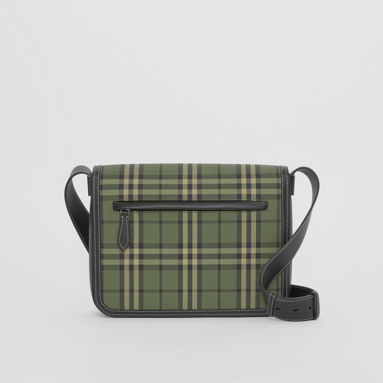 Small Check Cotton Messenger Bag - 1