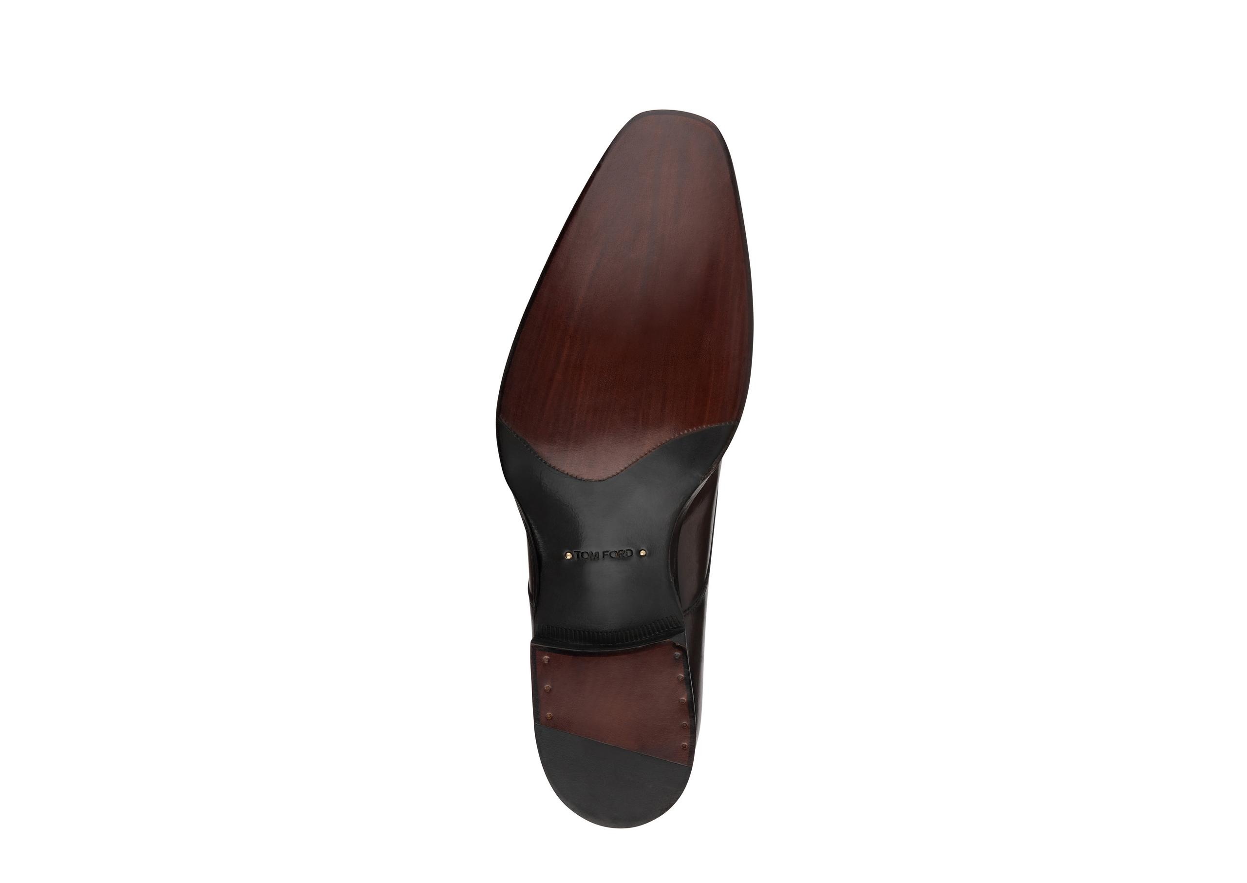 BURNISHED LEATHER ELKAN MONK STRAP - 4