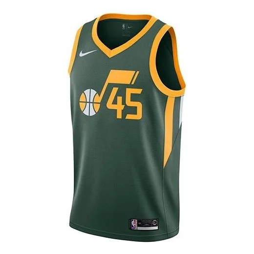 Nike Earned Edition NBA Donovan Mitchell 45 Utah Jazz Basketball Jersey Green CD7015-323 - 1