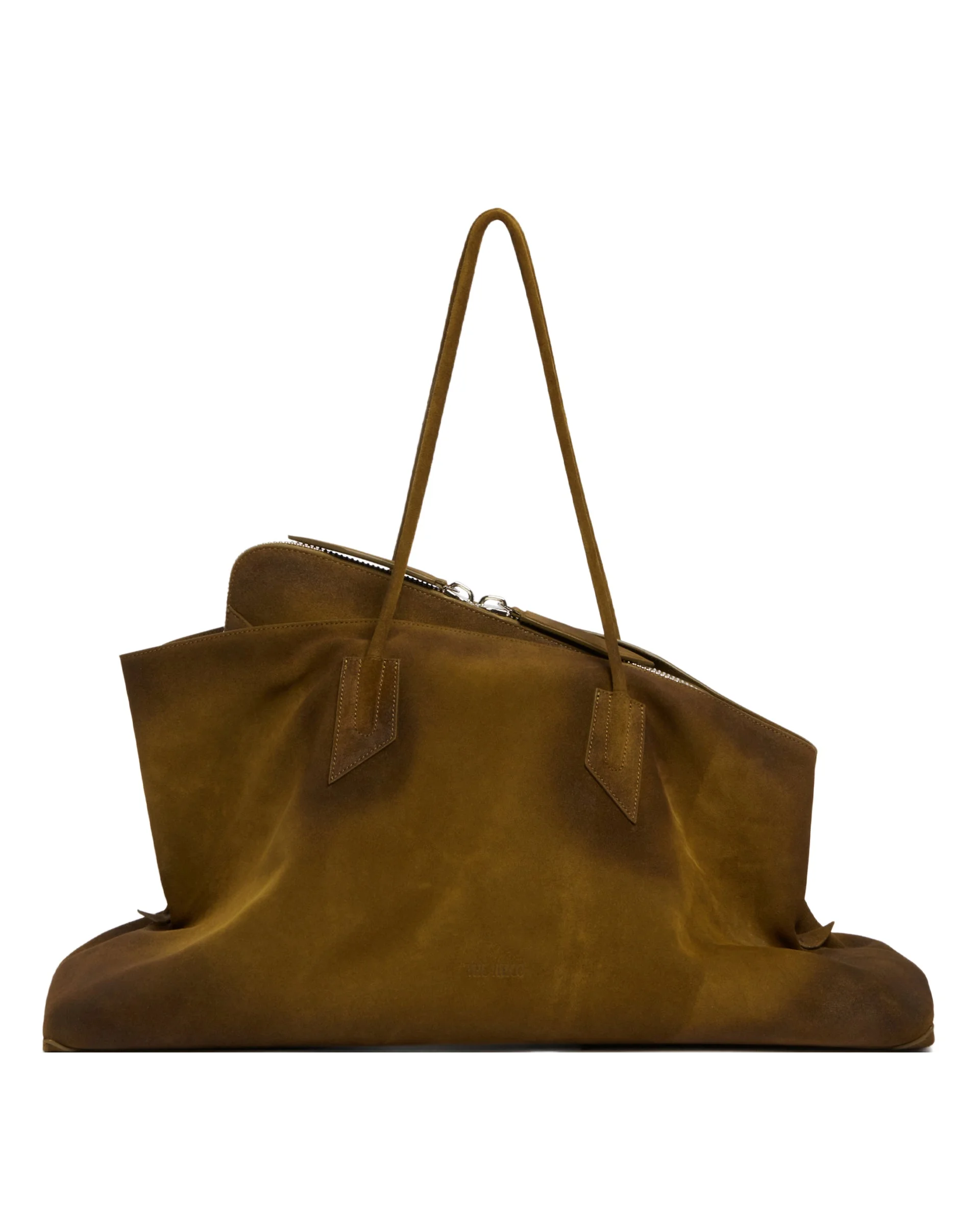 Green Suede Large Passeggiata Bag - 1