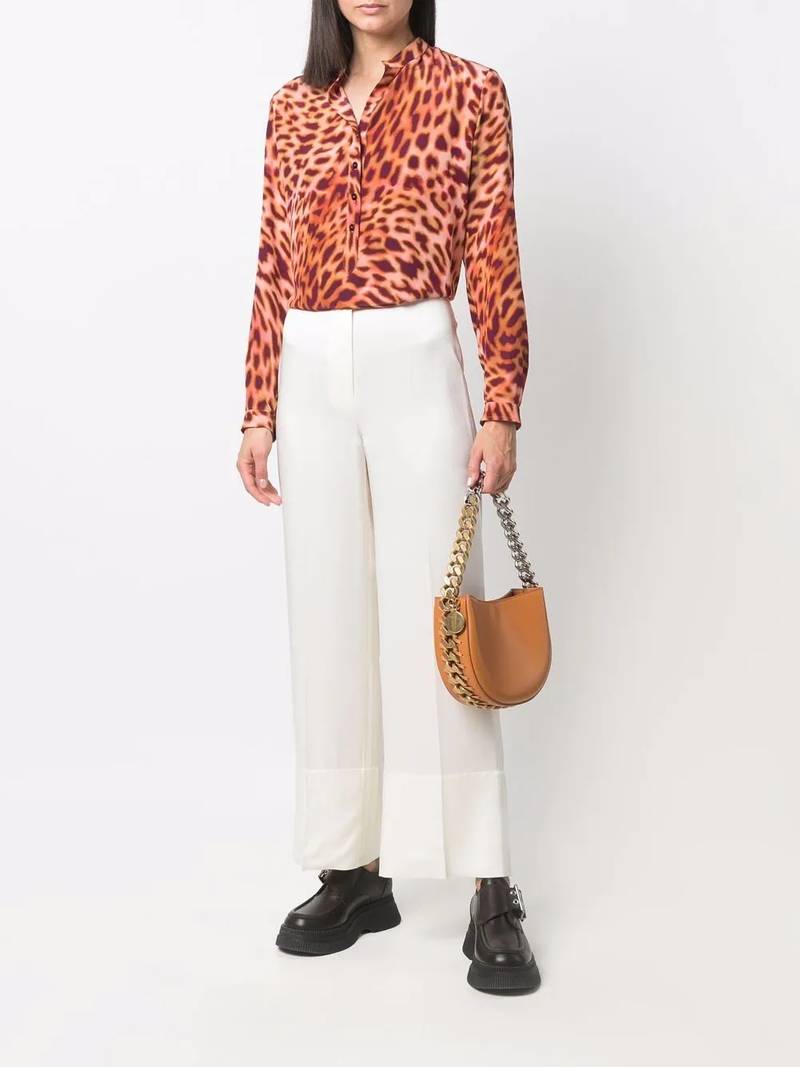 Stella McCartney Leopard-print silk crepe de chine shirt outlook