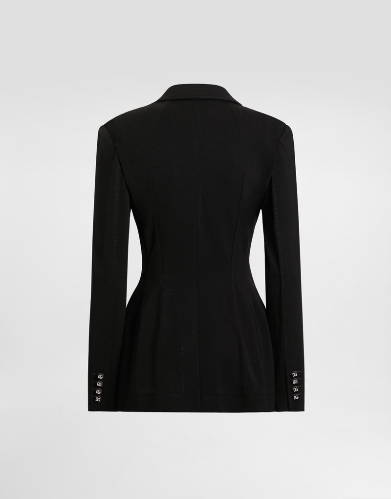 Dolce & Gabbana Double-breasted Turlington jacket in jersey Milano rib outlook