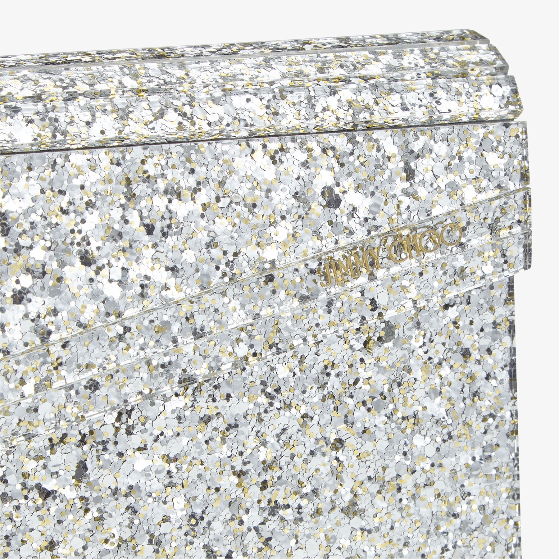 Candy
Champagne Coarse Glitter Acrylic Clutch Bag - 2