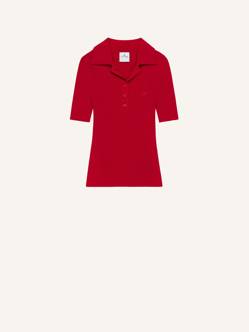 ICONIC RIB KNIT POLO SHIRT 1