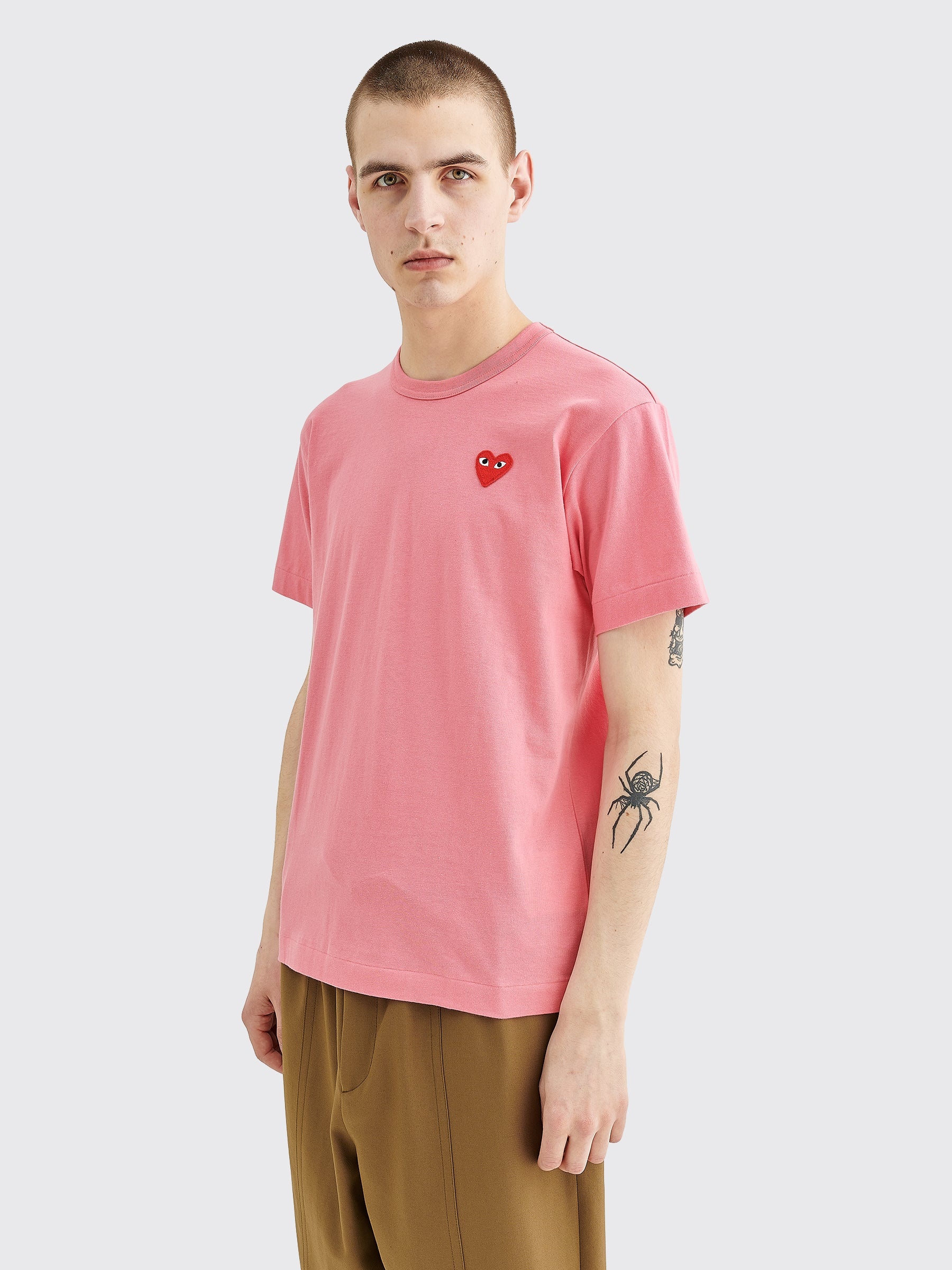 COMME DES GARÇONS PLAY SMALL HEART T-SHIRT PINK - 3