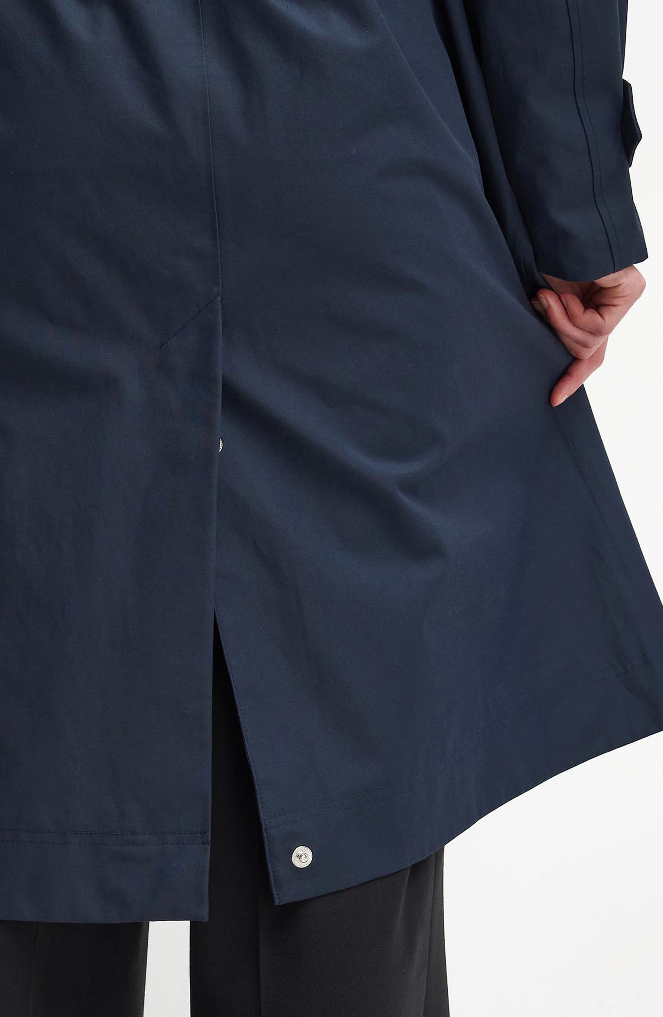 Barbour Camilla Waterproof Trench Coat in Dark Navy/Classic Tartan at Nordstrom - 6