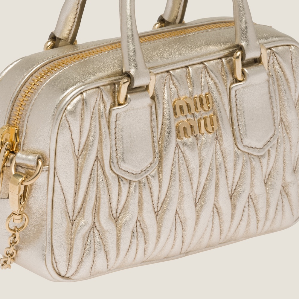 Matelassé nappa leather top-handle mini-bag - 7