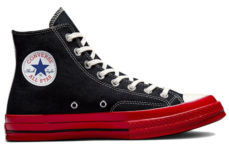 Converse x COMME des GARCONS PLAY Chuck 70 High 'Black Red' A01793C - 3