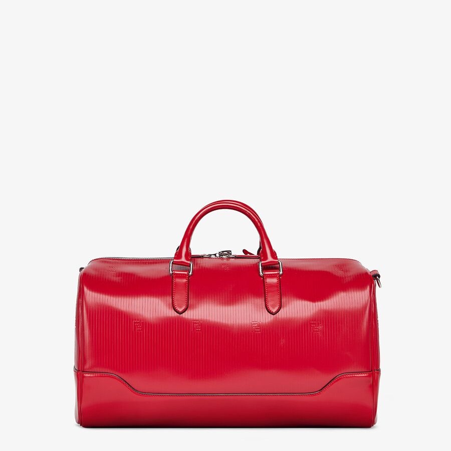 Red leather large bag - 3