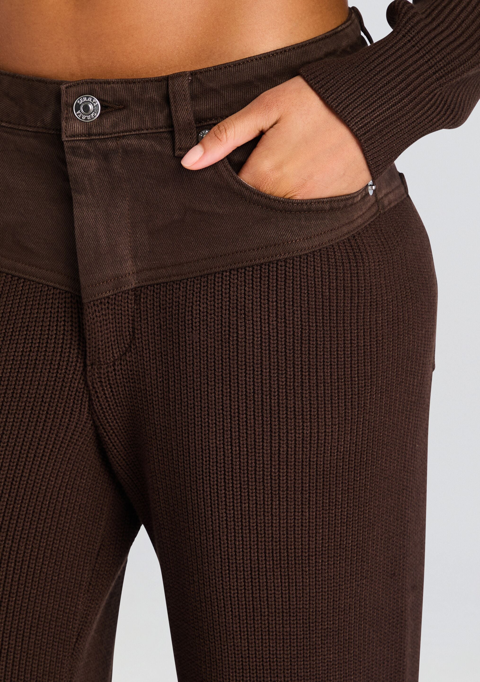 CHANI KNIT DENIM PANT - 2