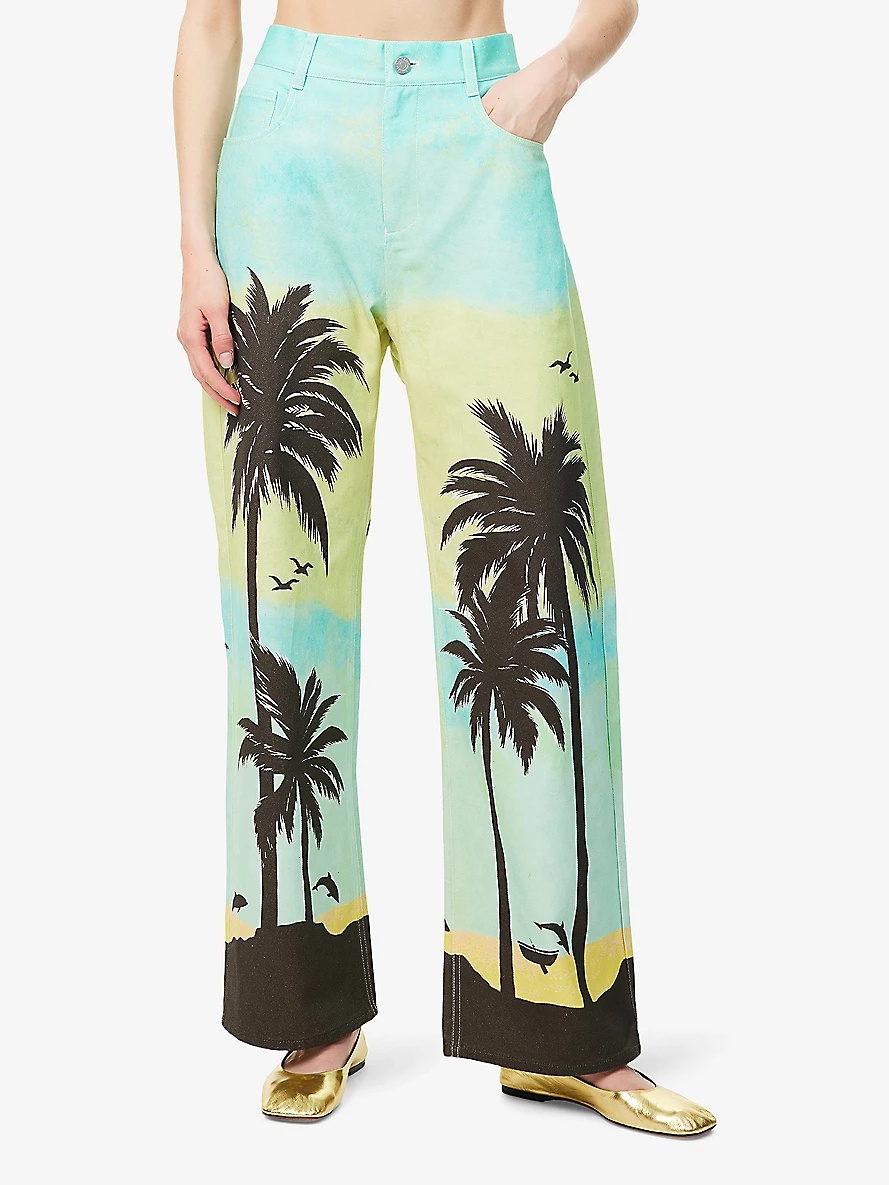 Sail Away Wide-Leg High-Rise Jeans - 3