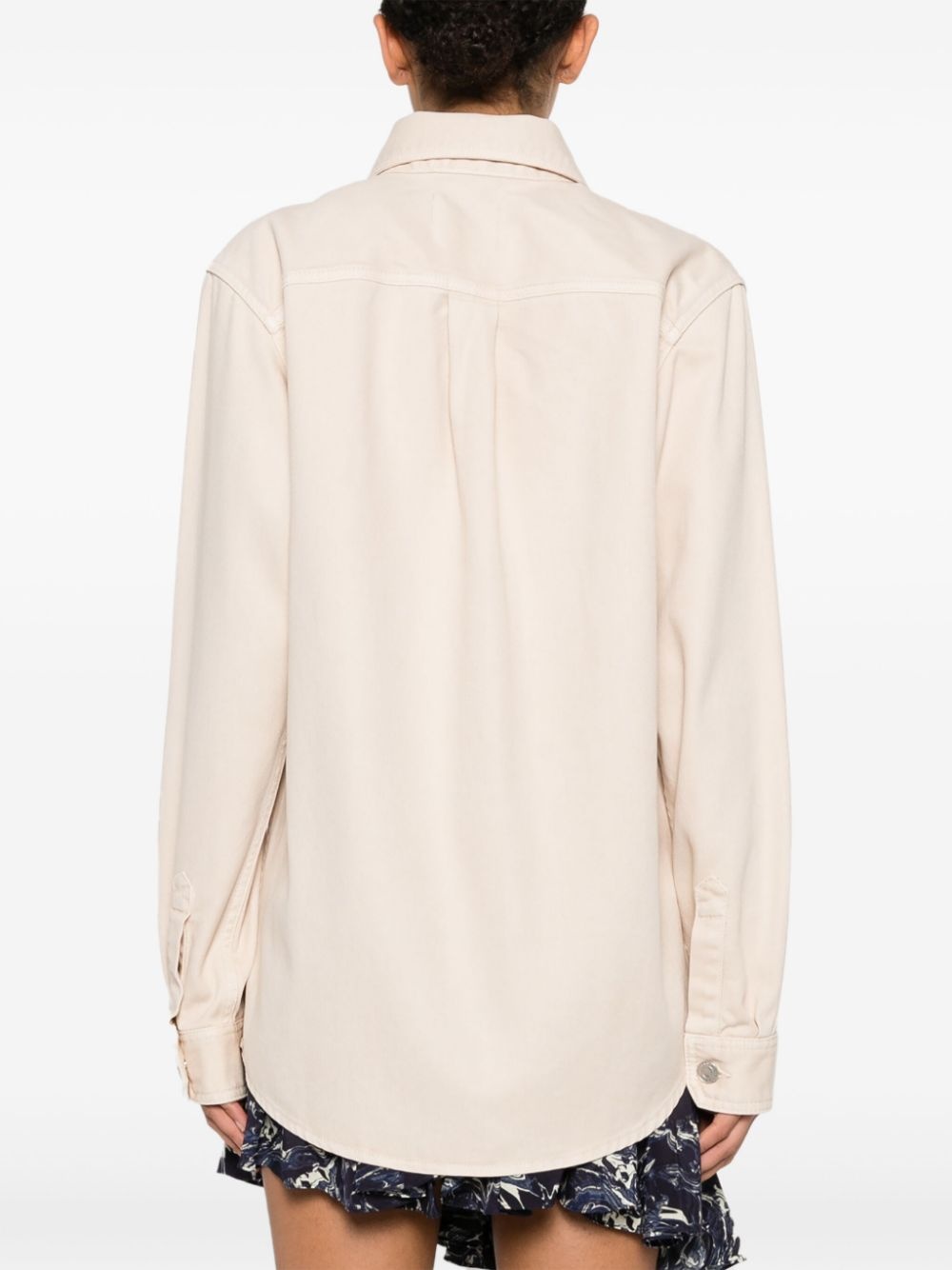 patch pockets buttoned shirt-jacket - 4