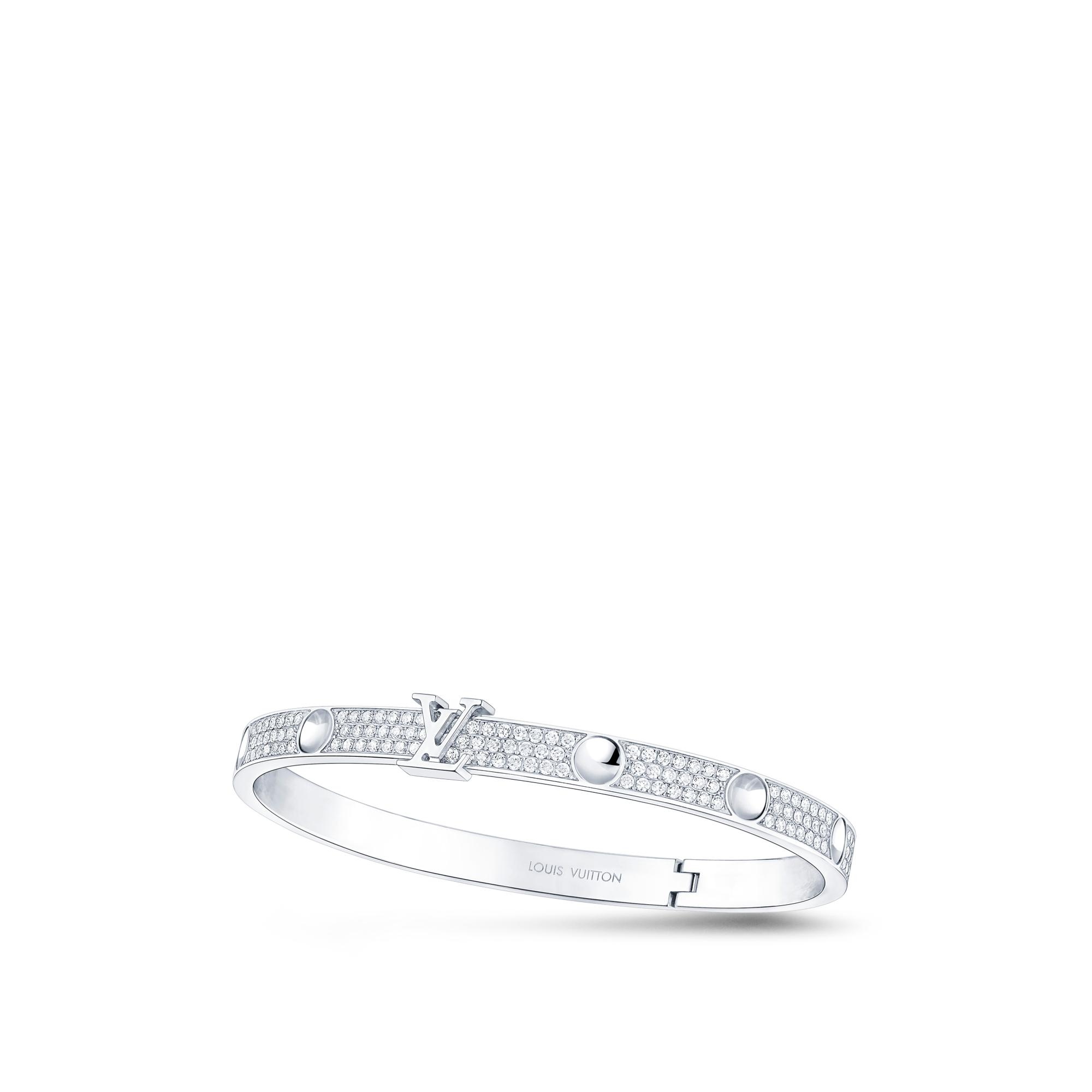 Empreinte Bangle, White Gold and Diamonds - 1