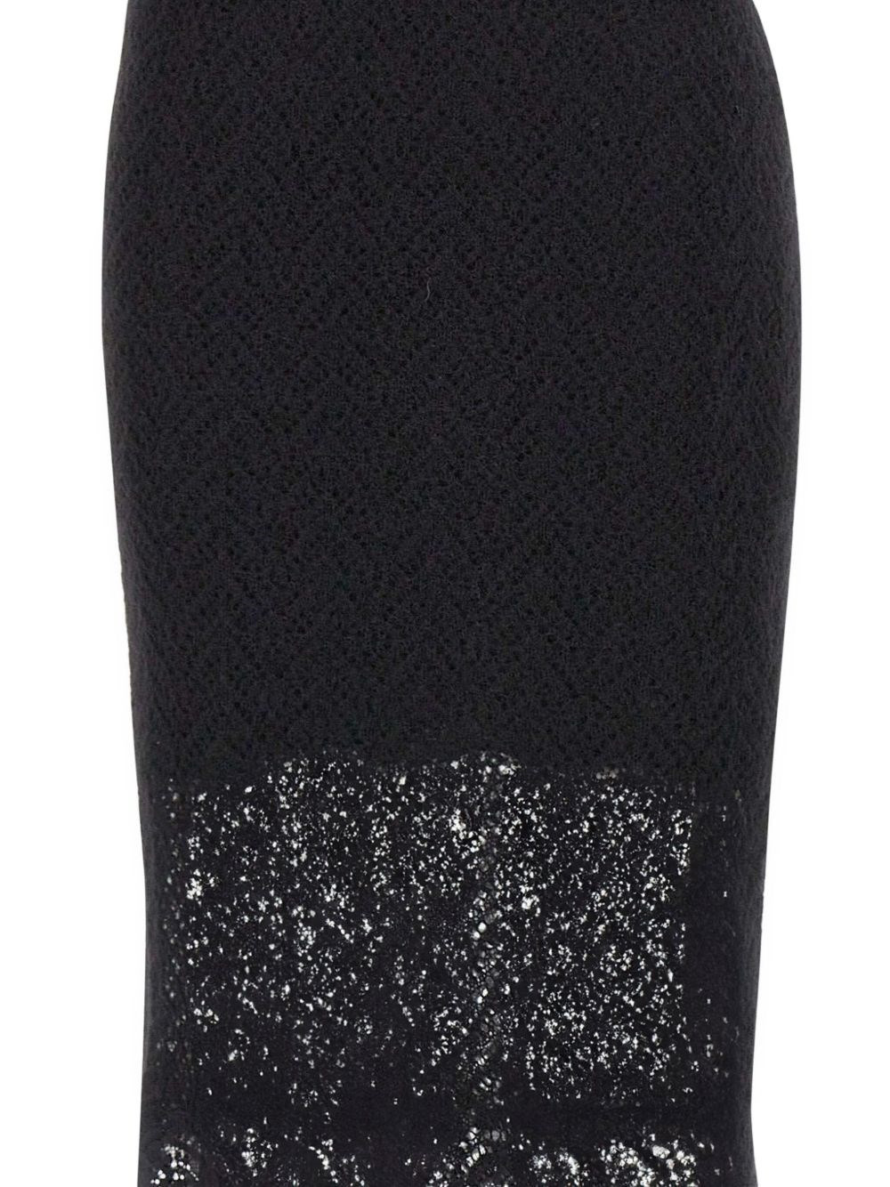 Knit and Lace Midi Skirt - 2