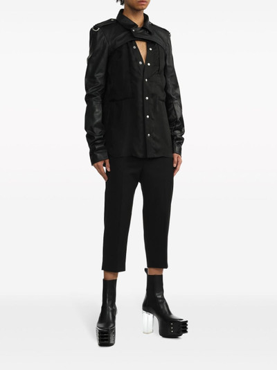 Rick Owens cropped-leg wool trousers outlook