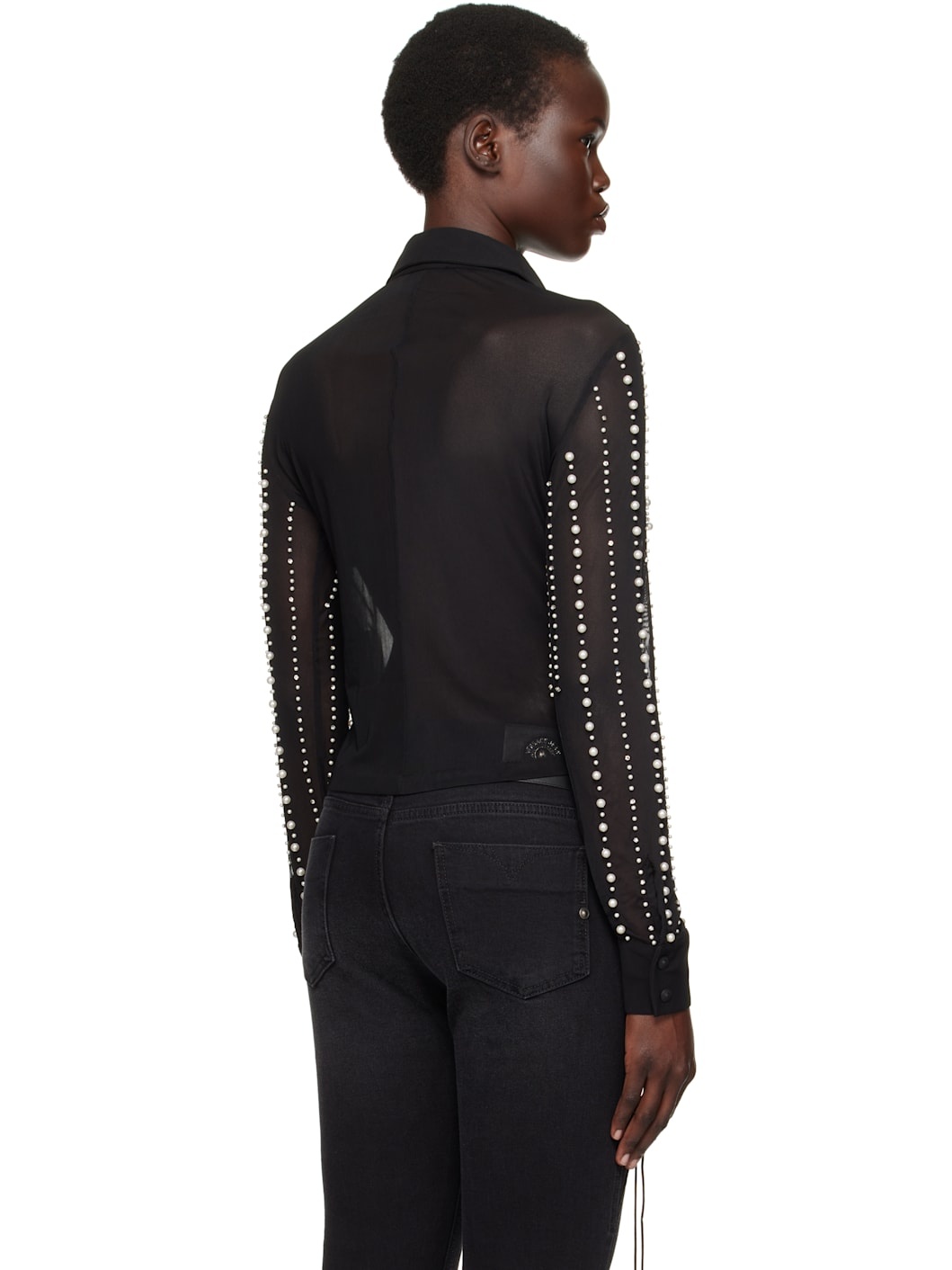 Black Embellished Shirt - 3