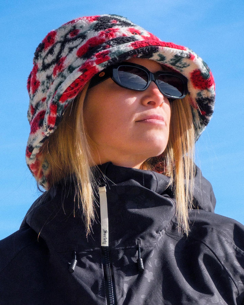 SPYDER Womens Society Fleece Bucket Hat - Society Racing Green outlook