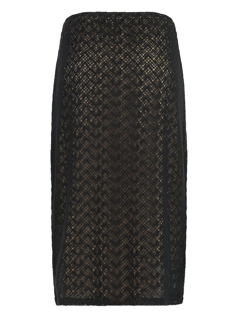 Vince diamond-lace midi skirt outlook