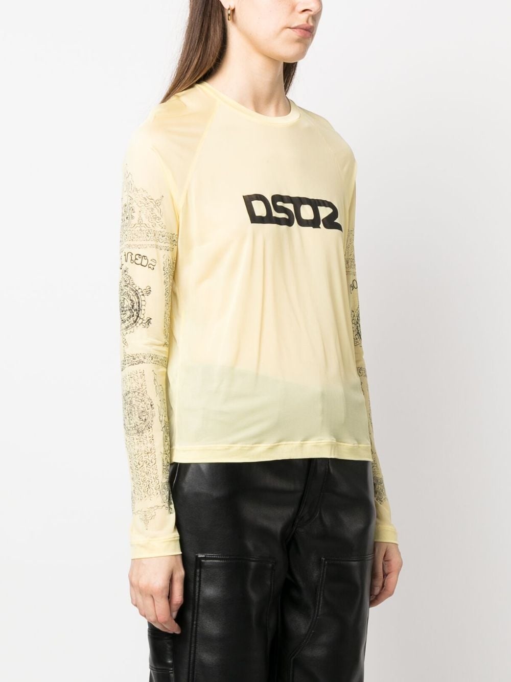 logo-print long-sleeve top - 3