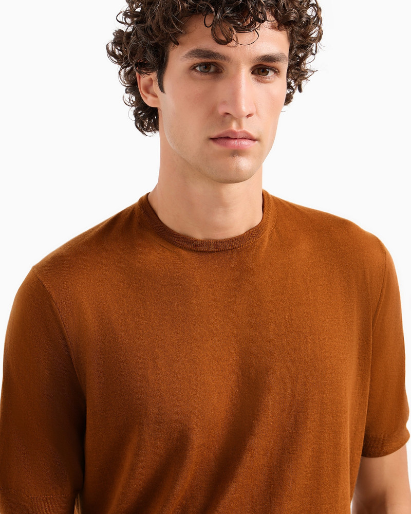 GIORGIO ARMANI VICUÑA CREW-NECK JUMPER IN VICUÑA 5