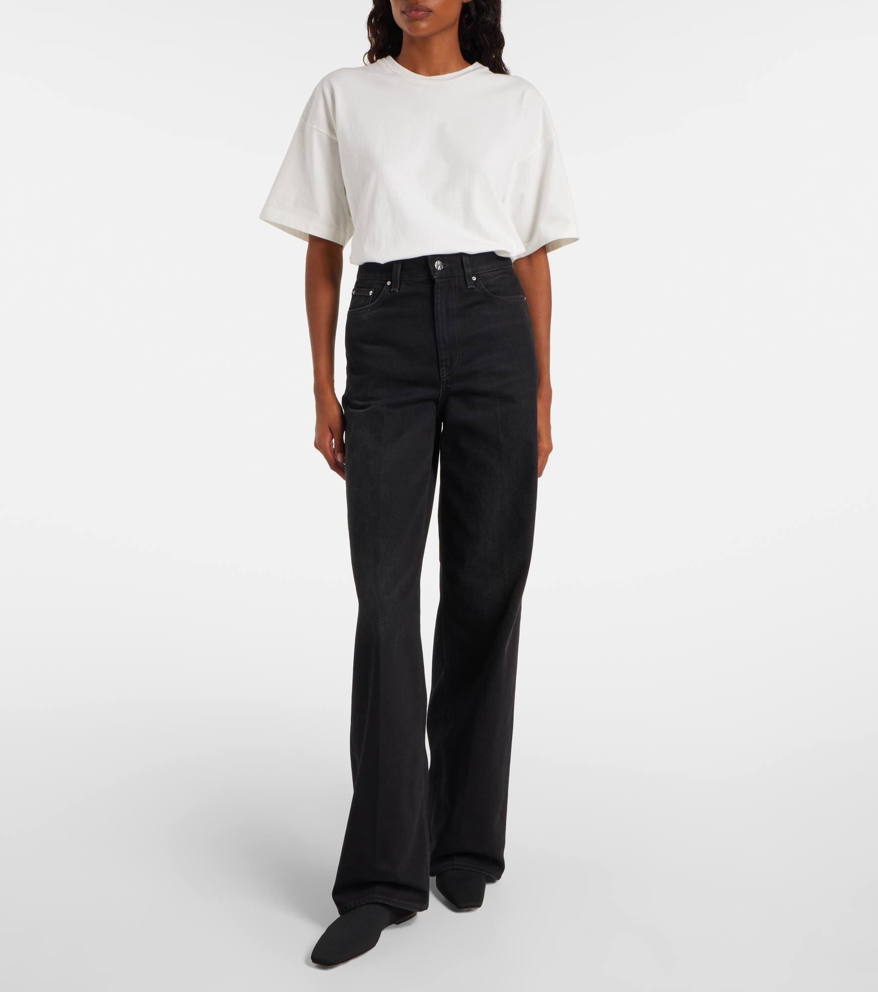 High-rise wide-leg jeans - 7