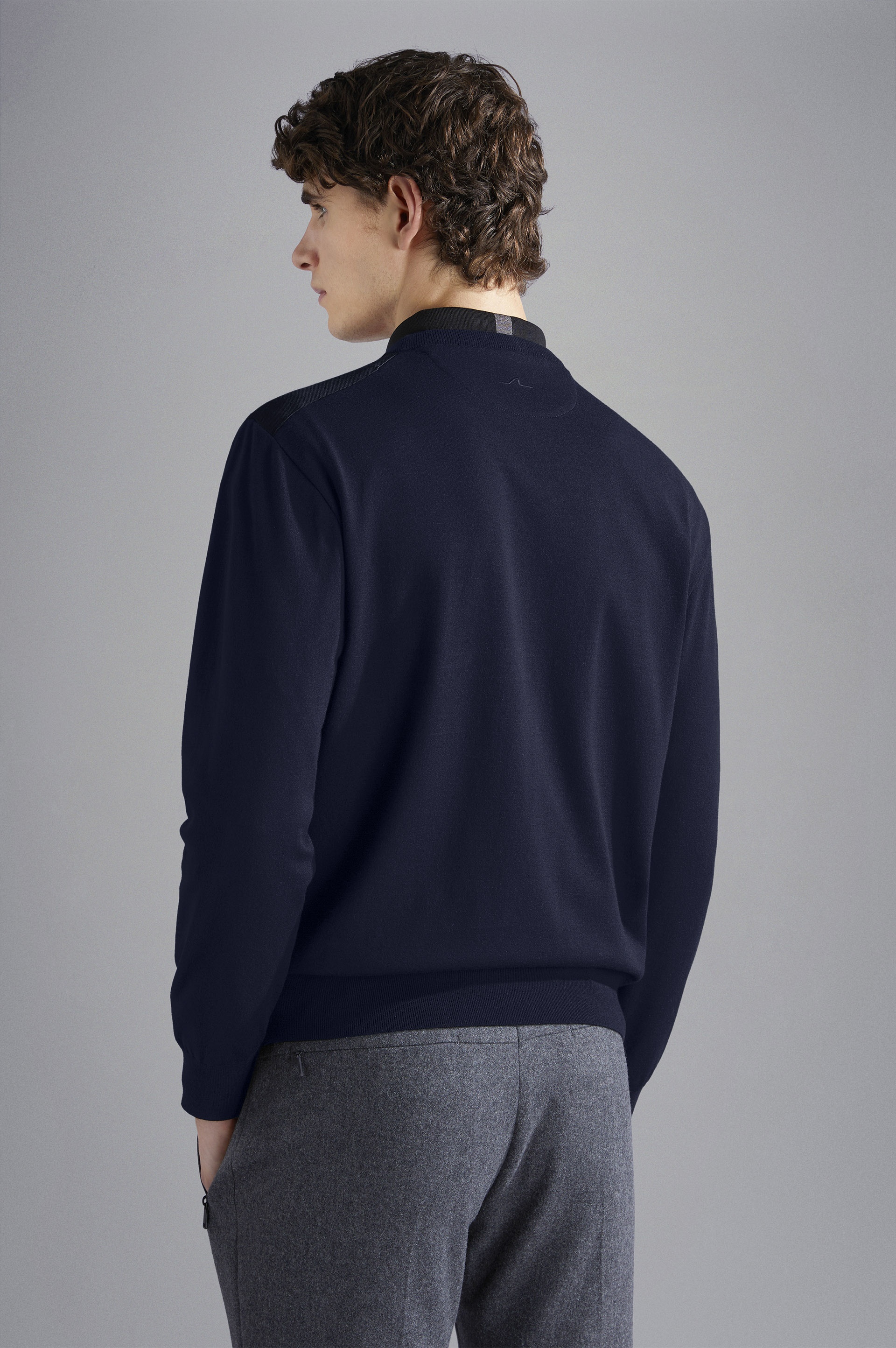 RE-WOOL SWEATER WITH SHARK INLAY AND STRIPED PATTERN - 3