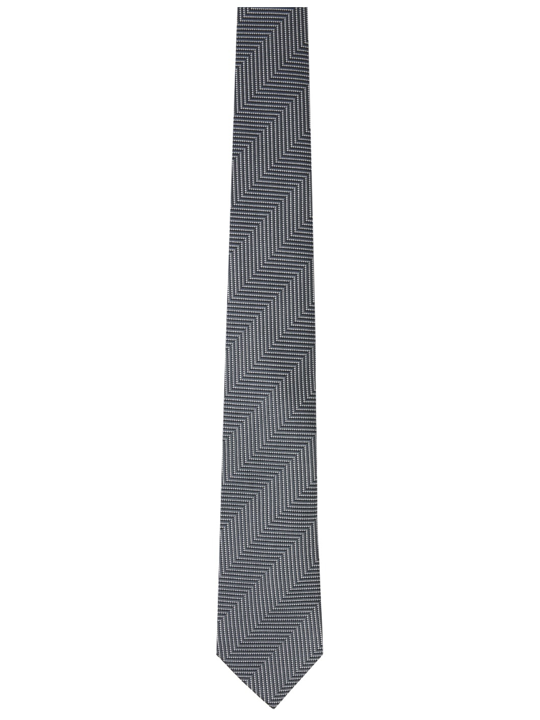 Gray Diagonal Stripe Tie - 1
