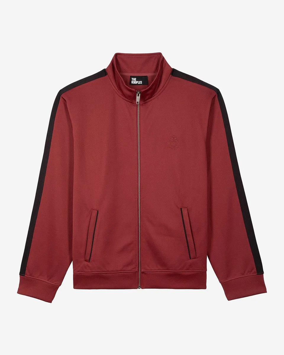 BURGUNDY ZIP-UP SWEATSHIRT - 1