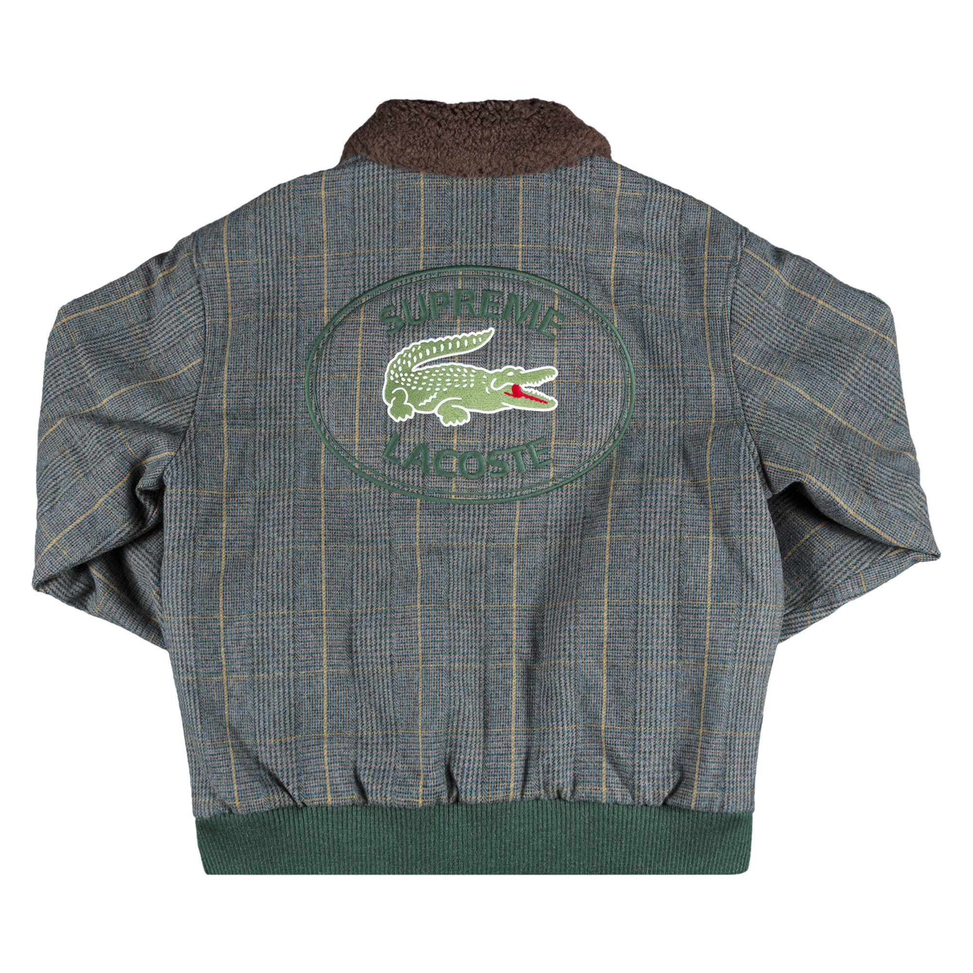 Supreme x Lacoste Wool Bomber Jacket 'Green' - 2