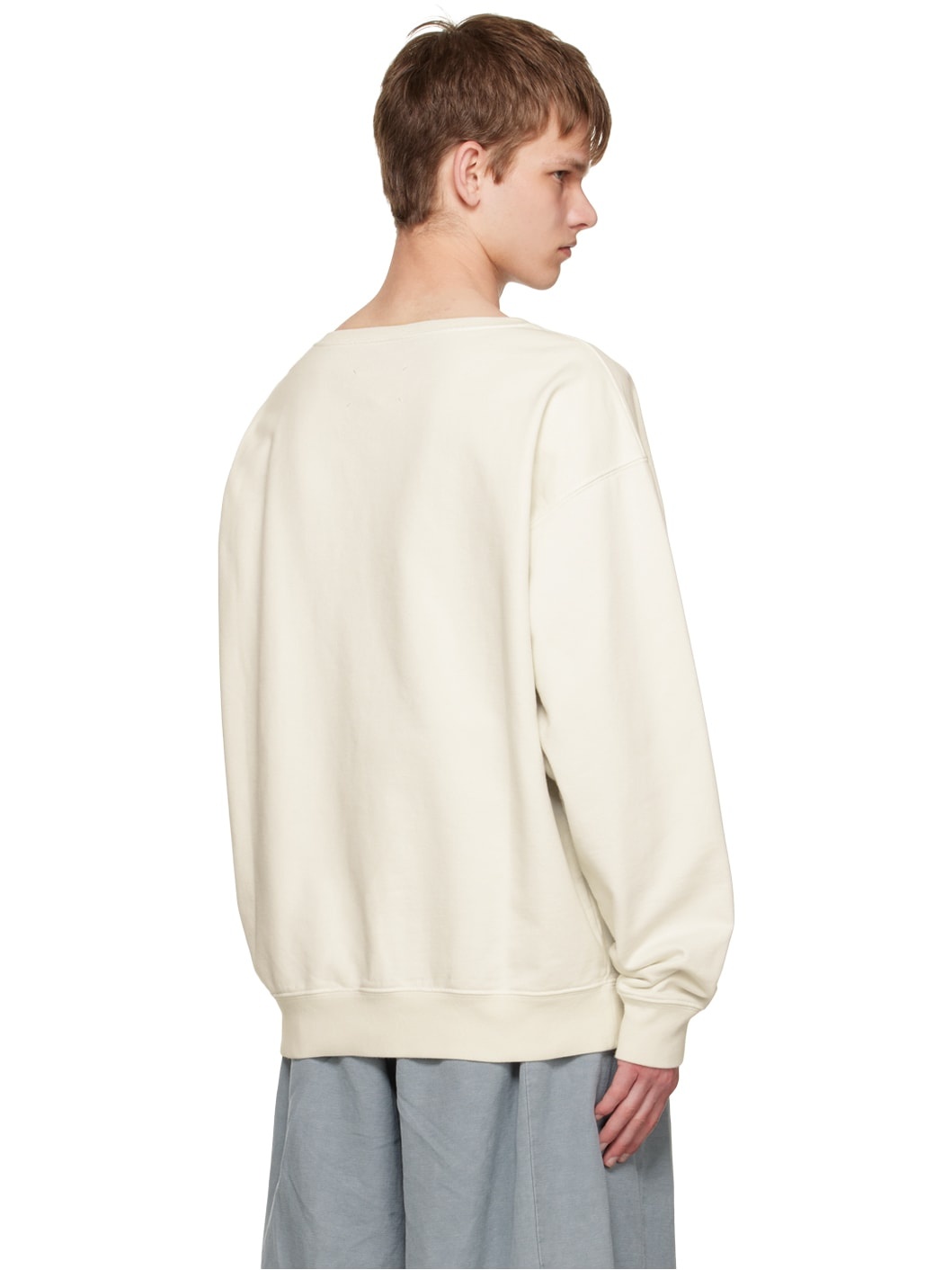 White Embroidered Sweatshirt - 3