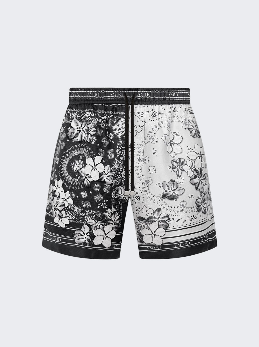 Bandana Floral Shorts Black - 1