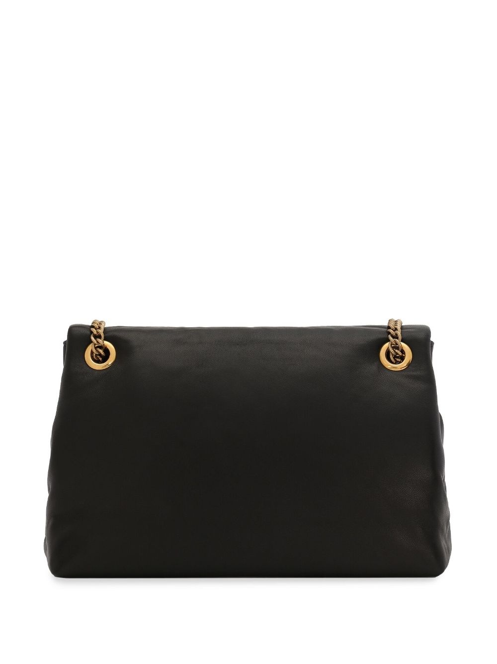 logo-plaque padded leather bag - 2
