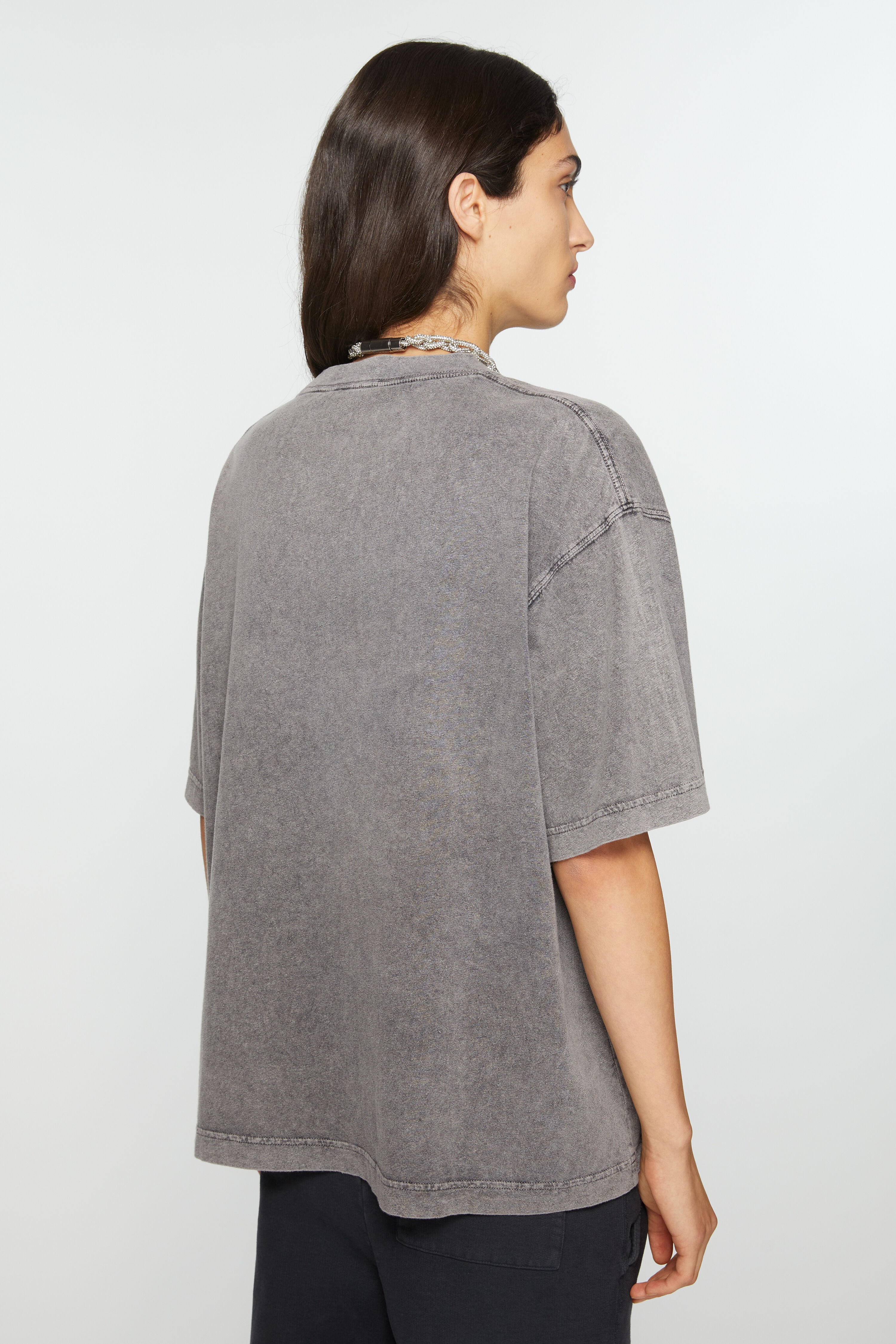 T-shirt faded logo - Relaxed fit - Faded Grey - 3