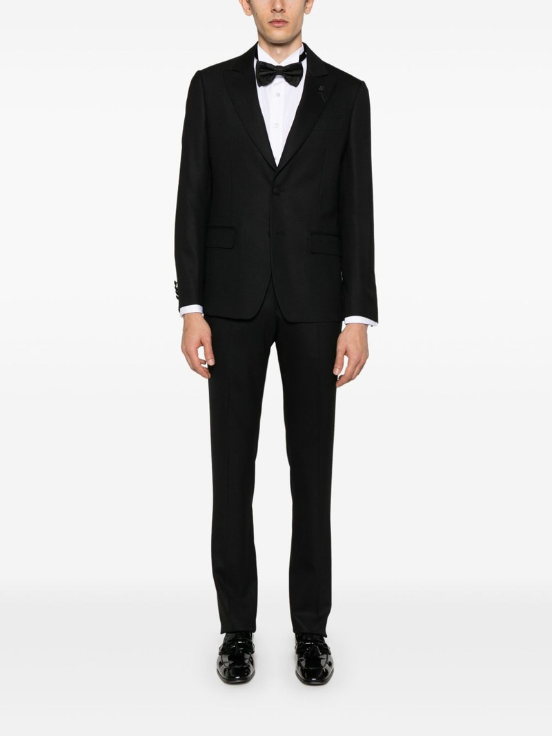 LARDINI brooch-detail suit outlook