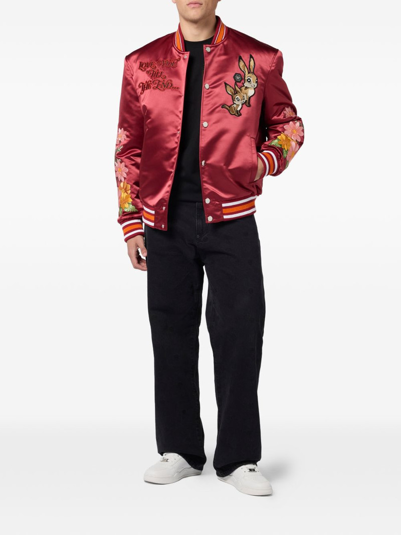 PHILIPP PLEIN embroidery bomber jacket outlook
