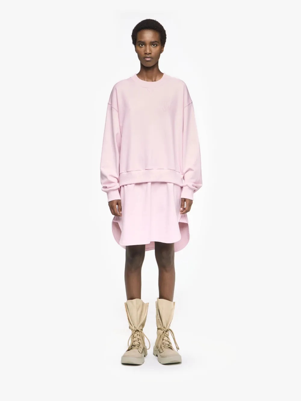 LAYERED SWEATSHIRT DRESS - 2